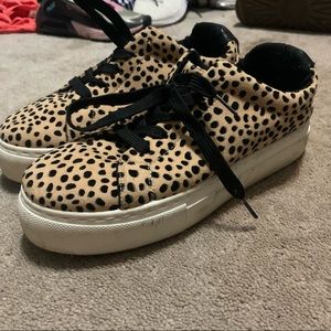 cheetah platform shoes size 7